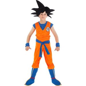 CHAKS - Dragon Ball Z Saiyan Goku kostuum voor kinderen - 122/128 (7-8 jaar)