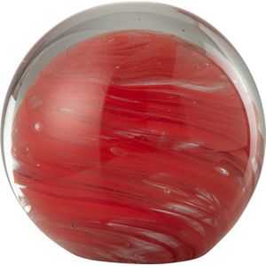 J-Line presse-papier twister rond - glas - rood - large