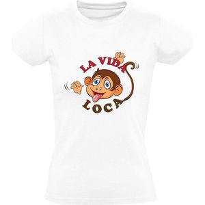 La vida loca Dames T-shirt | gek | crazy | Spaans | leven | aap | dieren