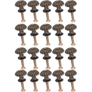 Mini Vintage Kast Lade Handgrepen - Brons - 20 Stuks met Schroeven