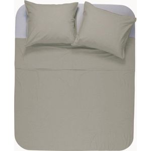 Y-NOT - Dekbedovertrek met kussenslopen - Mat Satijn Dreamer Taupe - 2 Persoons - 200x200/220 cm