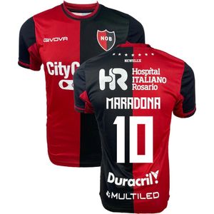 Newell's Old Boys Shirt - Voetbalshirt Argentinië - Bedrukking Maradona - Voetbalshirt Newell's Old Boys - Thuisshirt 2023/2024 - Maat S - Argentijns Voetbalshirt - Argentinië - Unieke Voetbalshirts - Voetbal - Rosario - Globalsoccershop