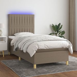 The Living Store Boxspring - Pocketvering matras - LED - Hoofdbord Verstelbaar - 90x200 cm