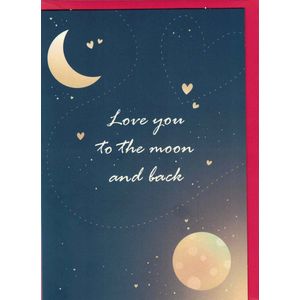 Kaart - Valentijn -love you to the moon and back-SVS23-A