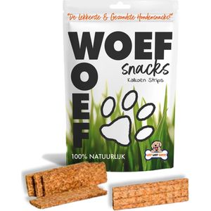 Woef Woef Snacks Hondensnacks Kalkoen Strips - 1.00 KG - Verwensnacks - Gedroogd vlees - Kalkoen - vanaf 3 maanden - Geen toevoegingen