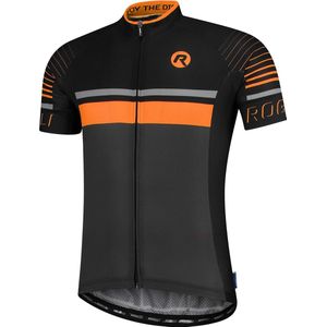 Rogelli Boost Fietsshirt - Korte Mouwen - Heren - Grijs, Zwart, Oranje - Maat 2XL