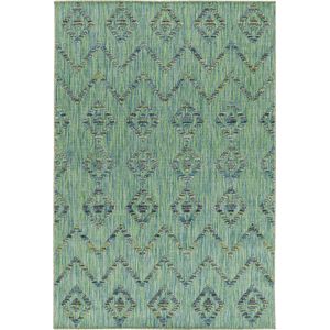 Pochon - Tapijt Bahama - Groen - 150x80x1 - Vloerkleed - Laagpolige Vloerkleed - Kortpolige Vloerkleed - Rechthoekige Tapijt - Rechthoekige Vloerkleed