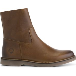 Travelin' Pontrieux Dames - Leren enkellaarzen - Nette schoenen vrouwen - Cognac leer