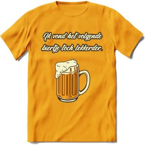 Ik Vond Het Volgende Biertje Toch Lekkerder T-Shirt | Bier Kleding | Feest | Drank | Grappig Verjaardag Cadeau | - Geel - XXL