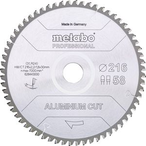 Metabo ALUMINIUM CUT PROFESSIONAL 628288000 Cirkelzaagblad 160 x 20 x 1.2 mm Aantal tanden: 48 1 stuk(s)