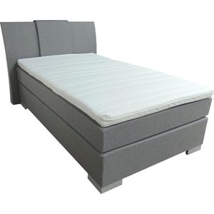 Slaaploods.nl Zeus - Boxspring inclusief matras - 90x200 cm - Grijs