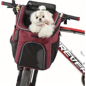 Livano Fietsmand Hond - Hondenmand Fiets - Voorop - Fietstas Hond - Hondenfietsmand - Rood