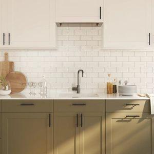 vidaXL - Handvatten - 10 - st - 96 - mm - roestvrij - staal - zwart