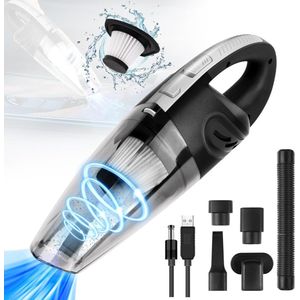 MKSS® Handstofzuiger Draadloos - Auto Stofzuiger - Kruimeldief Snoerloos - Kruimelzuiger - 120W - Zwart
