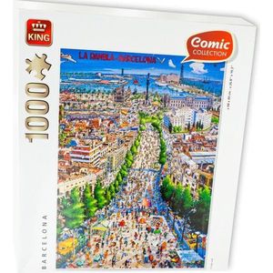 King Puzzel 1000 stukjes - Barcelona - 68 x 49 cm - comic collection