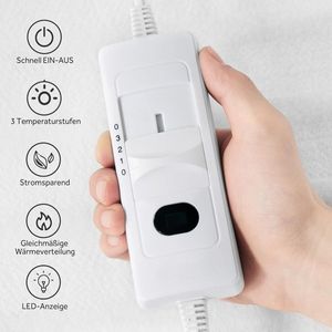 Equivera Elektrische Onderdeken - Elektrische Onderdeken 2 Persoons - Electrische onderdeken
