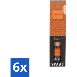 Spaas - Geurstokjes - Sparkling Times - Exotische Vruchten - 80 ml - Voordeelverpakking - 6 stuks
