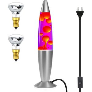 Lavalamp - Rood & Paars - 34 cm - Lava Lamp - Lavalampen