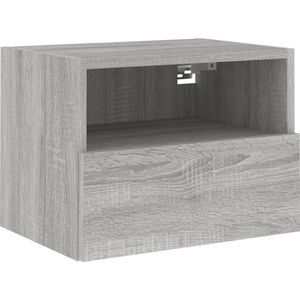 vidaXL Tv-wandmeubel - 40x30x30 cm - Grijs Sonoma Tv-wandmeubel - Tv-wandmeubels - Zwevend Tv-wandmeubel - Media-wandmeubel