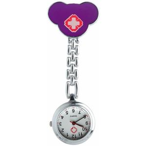 Fako® - Verpleegstershorloge - Zusterhorloge - Verpleegster Horloge - Mickey - Paars