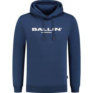 Ballin Amsterdam - Heren Slim fit Sweaters Hoodie LS - Navy - Maat XL