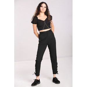 Hell Bunny - Tifa Broek rechte pijpen - XL - Zwart