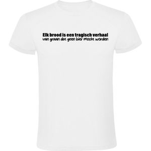 Tragisch brood Heren T-shirt - lachen - brood - graan - bier - humor - grappig