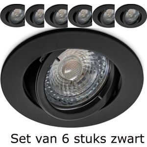 Inbouwspot GU10 Led 220Volt kantelbaar. Merk Norton. Rond. Kleur chroom. 4000K. IP20. Dimbaar. GU10 fitting. 365 Lm. 230V. Boormaat 71-76mm. Buitenmaat 82mm. Set van 6 stuk(s). Op deze inbouwspot met ledlamp heeft u 5 jaar garantie