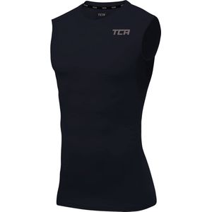 TCA Mannen HyperFusion Compressie Basislaag Hemd Onder Shirt - Donkerblauw, XL