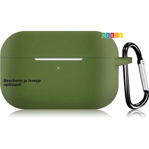 Hoesje geschikt voor Apple Airpods Pro - Softcase Bescherm - Donker Groen - Bescherm je Airpods! - van Heble®