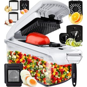 9-in-1 Groentesnipper Food Chopper Manual Spiralizer - Multifunctionele Groentesnijder Veg Dicer Salade Chopper Aardappelsnijder - Juicer Eiersnijmachine Dooier Separator Dunschiller