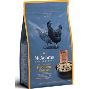 McAdams Grainfree Dog Freeze Dried Free Range Chicken 400 gram - Hond