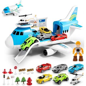 Speelgoedset Transportvliegtuig voor Kinderen vanaf 3 jaar - 19-delig Speelgoed set - Educatief speelgoed voor Jongens en Meisjes - Kindercadeau - Kerstcadeau