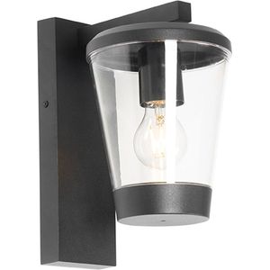 QAZQA joren - Moderne Wandlamp voor buiten - 1 lichts - D 23 cm - Zwart - Buitenverlichting