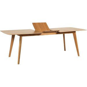 Rowico Home Cirrus Butterfly Uitschuifbare Eettafel - Hout - voor 6-8 Personen - Uitklapsysteem - Eetkamertafel - Naturel - 190 tot 235 x 90 cm