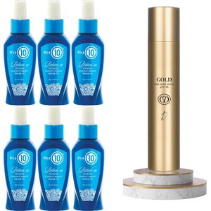 6 X STUKS It's a 10 - Instant Repair Leave-in Conditioner + GOLD Professional Haircare Dry Hair Spray 400 ml