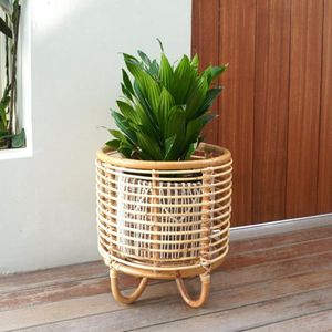 Rotan Plantenstandaard Plantenbak Bloempothouder MALANG beige