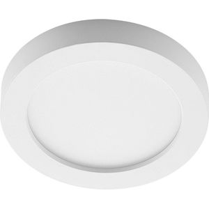 PRIOS - LED plafondlamp - 1licht - polycarbonaat, aluminium - H: 3.5 cm - wit - Inclusief lichtbron
