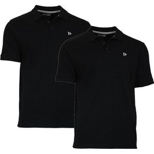 2-Pack Donnay Polo - Sportpolo - Heren - Black (020) - maat XXL