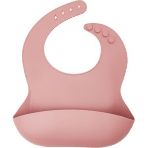 Silicone slabbetje roze - slabber - waterdichte baby slabbetjes - zachte slab met opvangbakje - Unisex slabbers