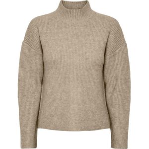 Pieces Nonja Ls Turtleneck White Pepper BEIGE M