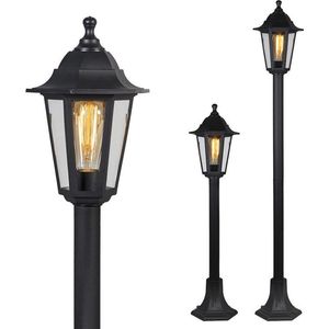 QAZQA new haven - Klassieke Vloerlamp | Staande Lamp - 1 lichts - H 1220 mm - Zwart - Buitenverlichting