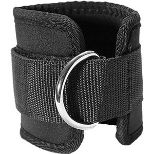 DW4Trading Enkelband met D-ring - Lifting Straps - 47x9 cm - Zwart