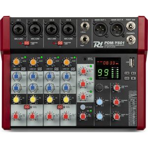 Power Dynamics PDM-Y601 mixer - 6 kanaals mengpaneel met Bluetooth