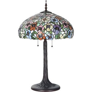 LumiLamp Tiffany Tafellamp Ø 46x72 cm Groen Glas Tiffany Bureaulamp