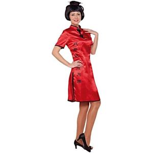 Witbaard Verkleedjurk Kimono Dames Polyester Rood Maat Xl