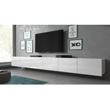 Meubella - TV-Meubel Calgary - Wit - 300 cm - Hangend of staand