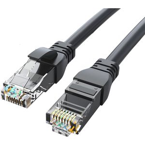 Rainbecom - Internetkabel 50 meter - CAT6 - Patchkabel – UTP CCA - Kabel - Ethernet Kabel - RJ45 - LAN Cable – Netwerkkabel - Zwart