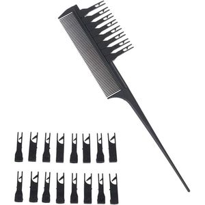 Professionele verstelbare snit haarverfkam - 2 zĳs salon verfkam voor haarkleuring en styling