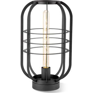 Home Sweet Home - Moderne tafellamp Nero - Zwart - 24/24/40cm - bedlampje - geschikt voor E27 LED lichtbron - gemaakt van Metaal